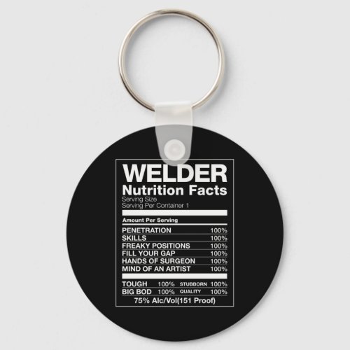 Welder Nutrition Facts Keychain