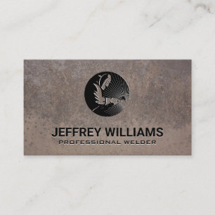 Welder Old Rusted Metal Business Card