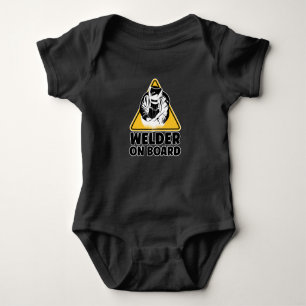 Welder On Board Sign Baby Bodysuit