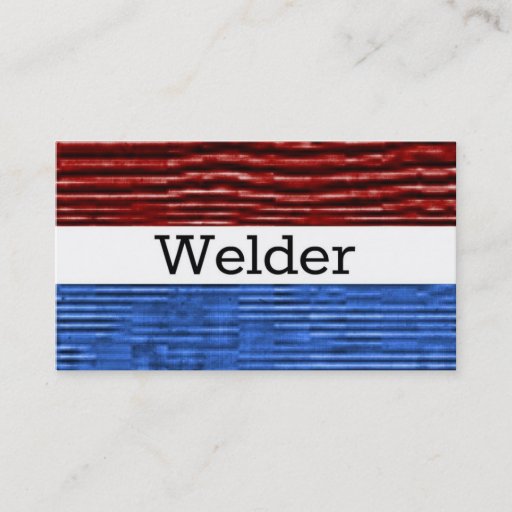 Customizable Welder Patriotic Business Card