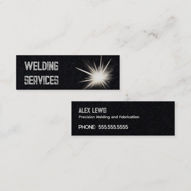 Welder Premium Mini Business Card (Front/Back)
