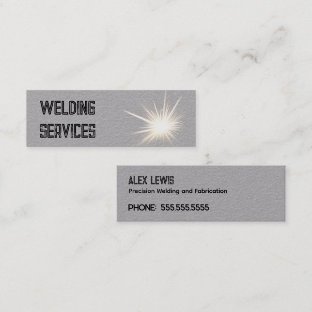 Welder Premium Mini Business Card (Front/Back)