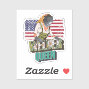 Welder queen gift for welder girl sticker