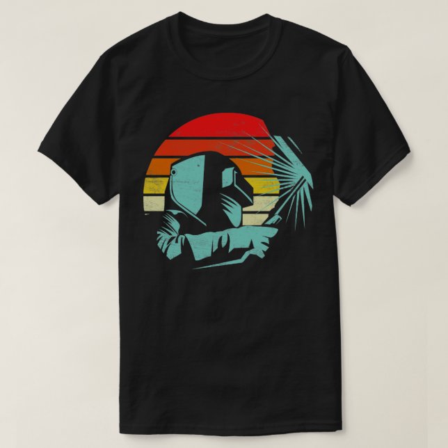 Welder Retro Style Design  T-Shirt (Design Front)