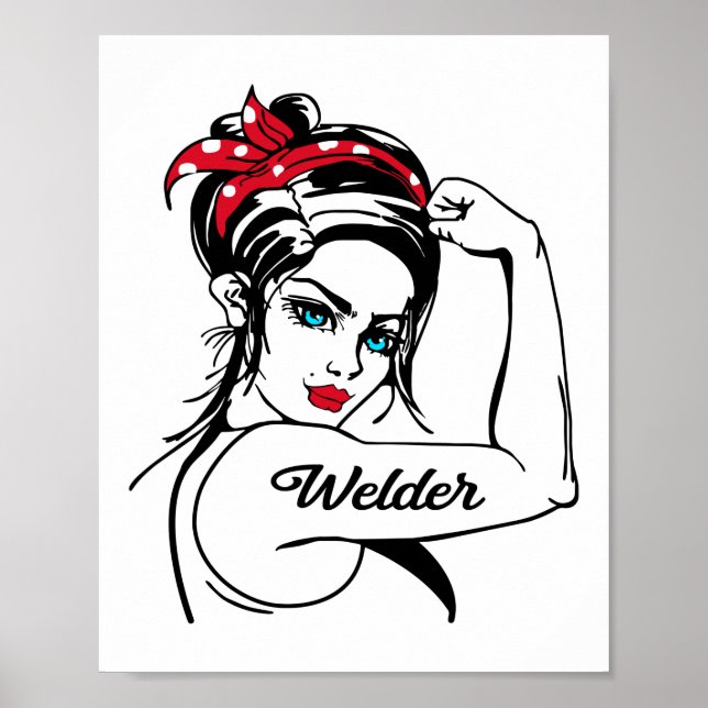 Welder Rosie The Riveter Pin Up Poster (Front)