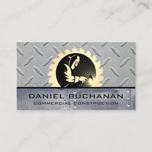 Welder Saw  Metal Rivets  Steel Plated Business Card