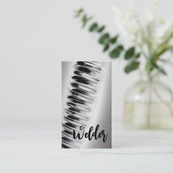 Welder Silver Seam Business Card by businessCardsRUs at Zazzle