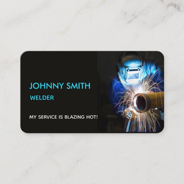 Welder Slogans Business Cards (Front)