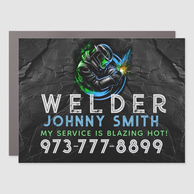 Welder Slogans Car Magnet (Front)