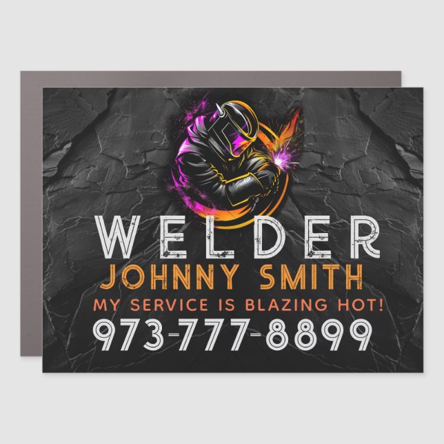 Welder Slogans Car Magnet (Front)