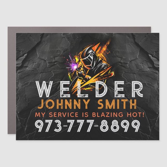 Welder Slogans Car Magnet (Front)