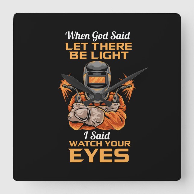 Welder Square Wall Clock (Front)