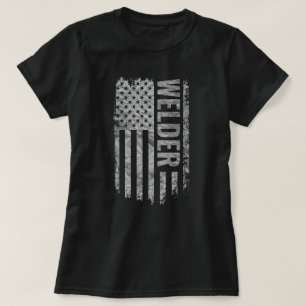 Welder USA Flag Distressed design T-Shirt