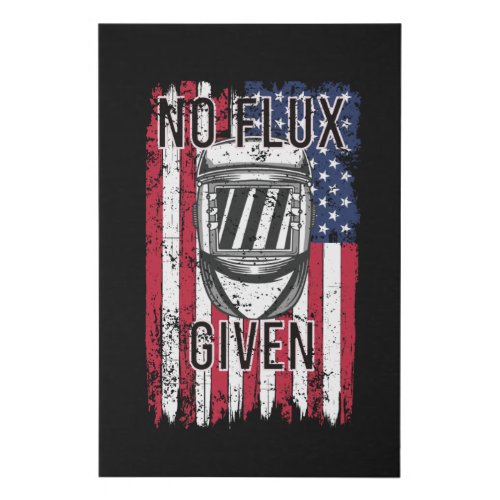 Welder Vintage USA American Flag Welding Faux Canvas Print