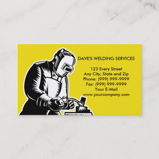 Customizable welder welding businesscard business card templates