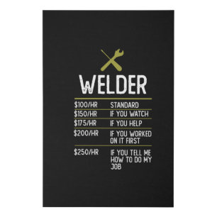 Welder Welding Gift Present Idea Faux Canvas Print