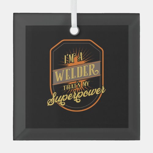 Welder Welding Glass Ornament