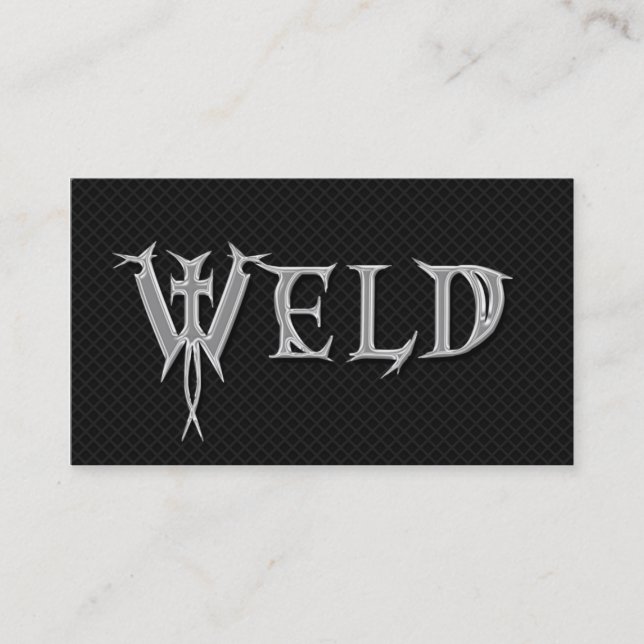 Welder Welding Grunge Professional Business Cards (Front)