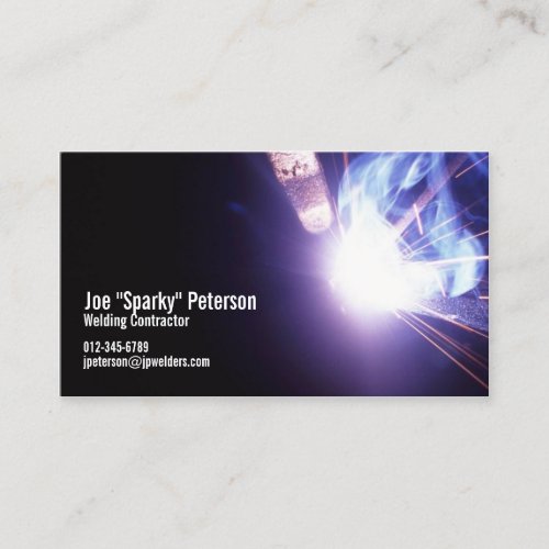 Welding Business Card |Construction Welding Sparks