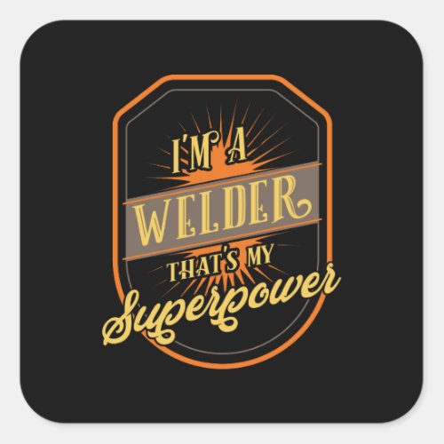 Welder Welding Square Sticker