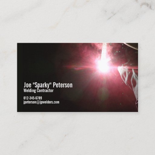 Customizable Welder Welding Torch Red Business Card