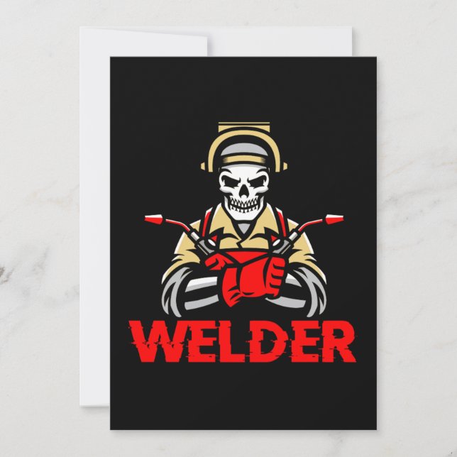 Welder Welding Weld Metal Iron Profession Job Gift Invitation (Front)