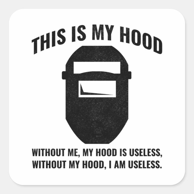 Welder Welding Weld Metal Ironworker Funny Square Sticker (Front)