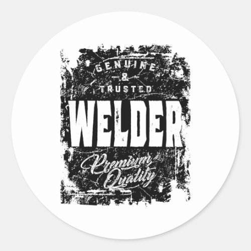 Welder Work Job Title Gift Classic Round Sticker