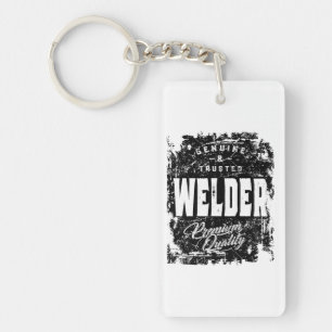Welder Work Job Title Gift Keychain
