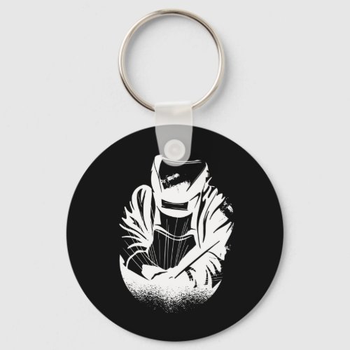 Welder Worker Silhouette Keychain