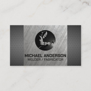 Welder Working on Metal Business Card