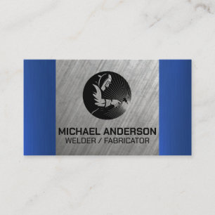Welder Working on Metal   Contractor   Builder Business Card