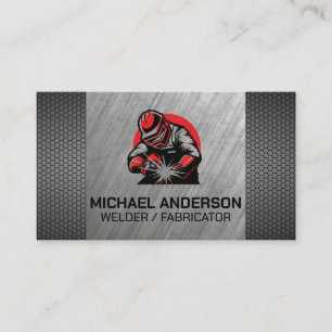 Welder Working   Sparks   Blue Collar Business Card