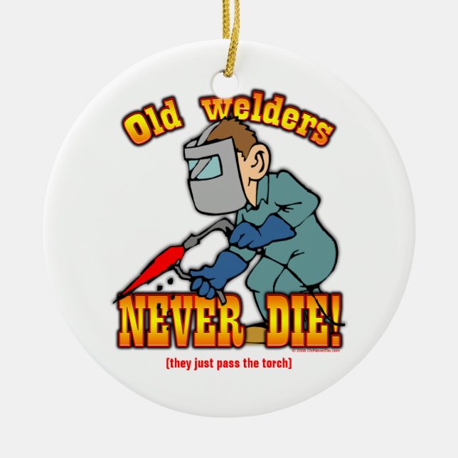 Welders Ceramic Ornament (Front)