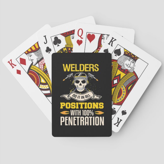 Welders Do It In All Position Poker Cards (Back)