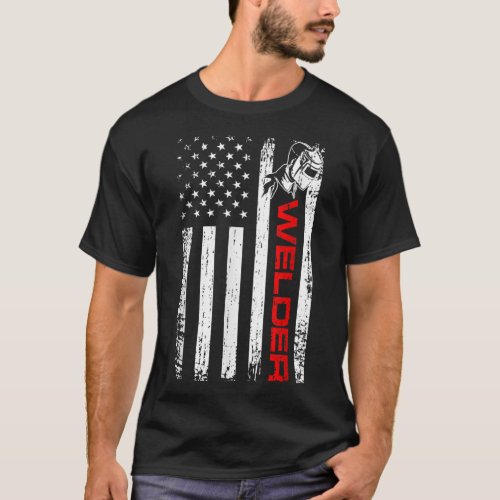 Welders Gift American Flag USA Patriotic Welding T_Shirt