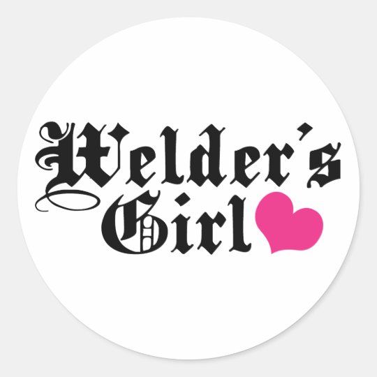 Welder's Girl Classic Round Sticker
