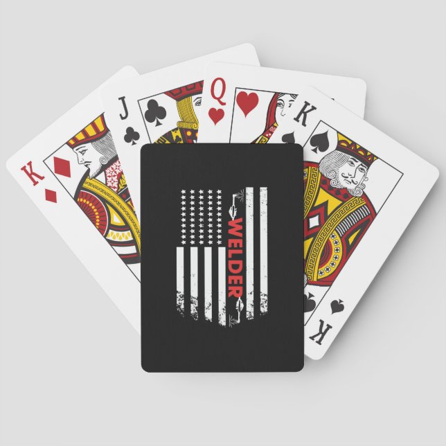Welding - American Welder Flag Poker Cards (Back)