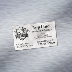 Welding and Fabrication Service Business Card Magnet