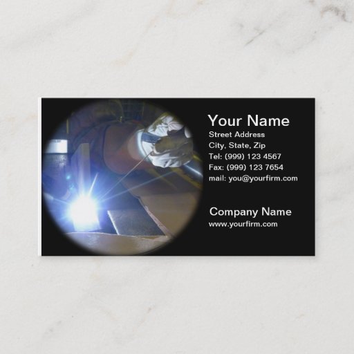 Customizable Welding Business Card