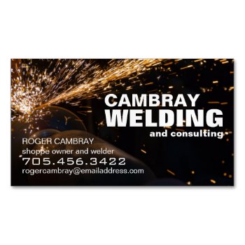 Welding Business Card Magnet by colourfuldesigns at Zazzle