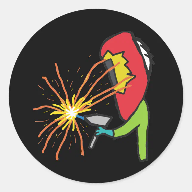 Round Welding Sticker Welding Classic Round Sticker | Zazzle
