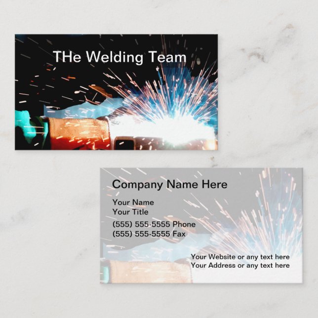 Welding Construction Business Card (Front/Back)