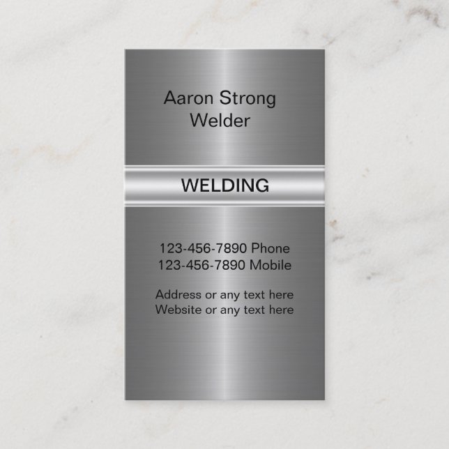 Welding Construction Business Cards (Front)