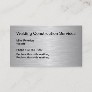 Welding Construction Serviecs Business Card