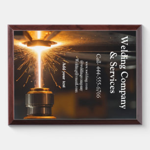 Welding contract construction add name contact no award plaque