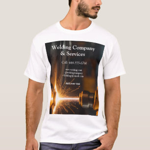 Welding contract construction add name contact no T-Shirt