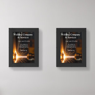 Welding contract construction add name contact no wall art sets