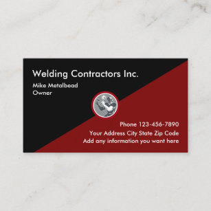 Welding Contractors Businesscards Business Card Welding Contractors Businesscards Business Card