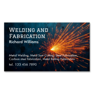 Welding Fabrication Business Card Magnet